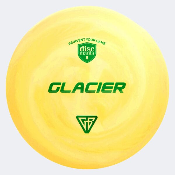 Discmania Glacier in yellow, swirl s-line plastic and burst effect