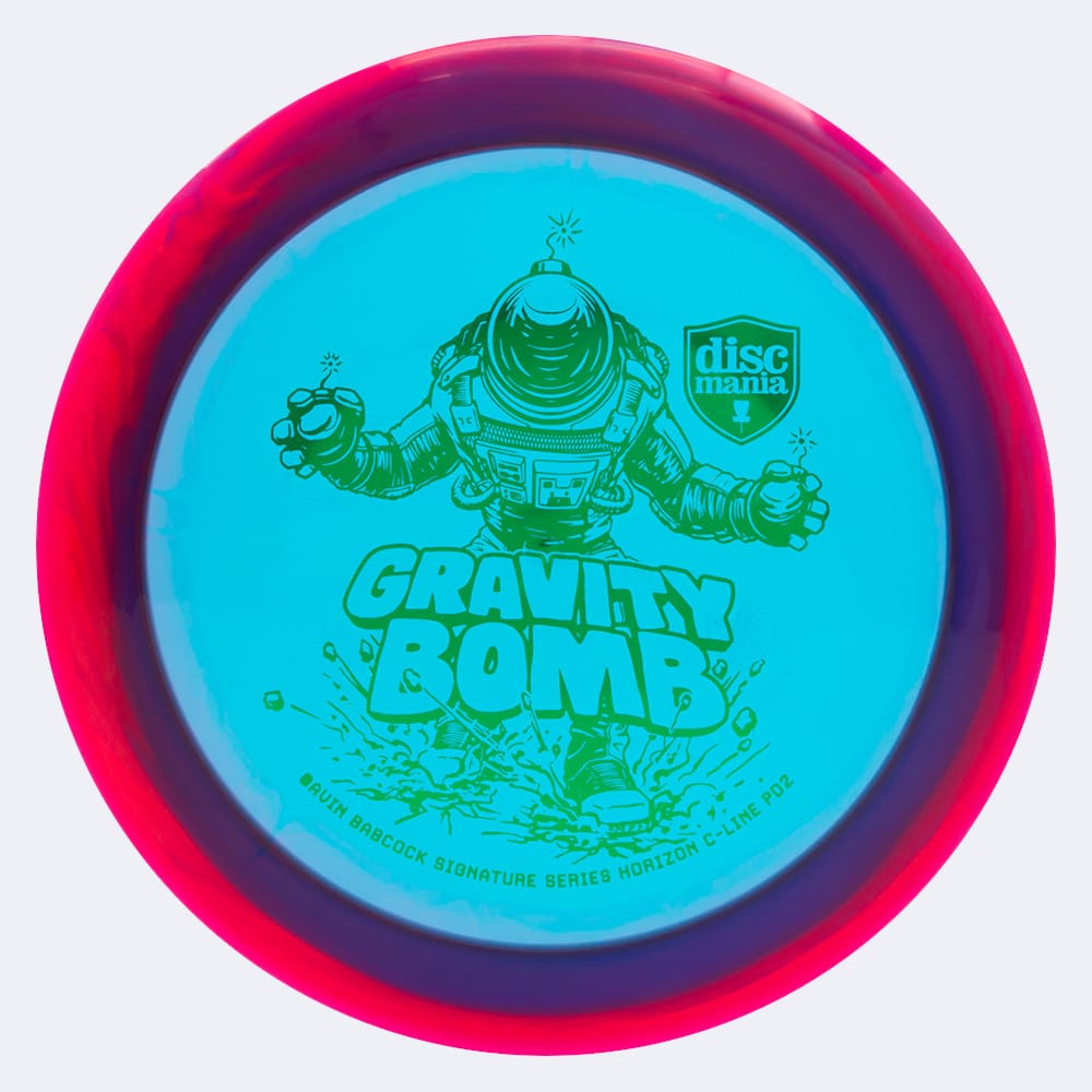 Discmania Gravity Bomb PD2 Gavin Babcock Signature Series in blue-red, horizon c-line plastic