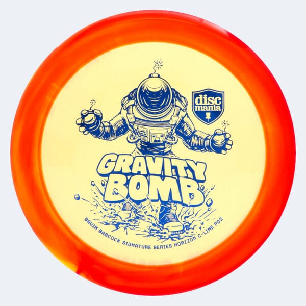 Discmania Gravity Bomb PD2 Gavin Babcock Signature Series in red, horizon c-line plastic