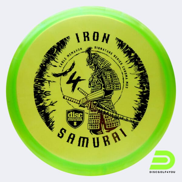 Discmania Iron 4 Samurai MD3 - Eagle McMahon Signature Series in hellgrün, im Chroma C-Line Kunststoff und ohne Spezialeffekt