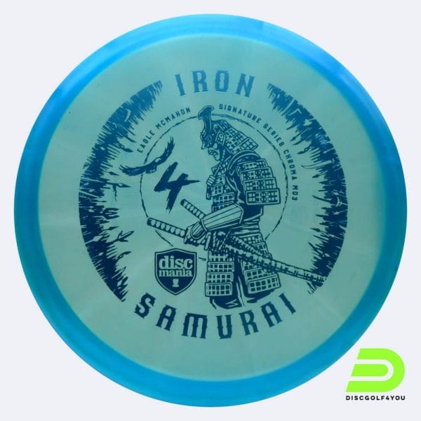 Discmania Iron 4 Samurai MD3 - Eagle McMahon Signature Series in light-blue, chroma c-line plastic