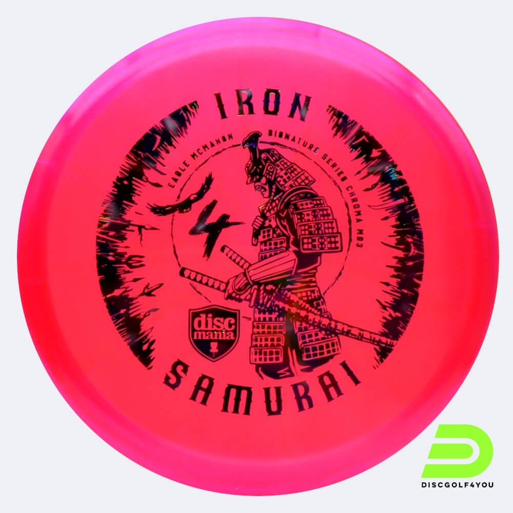 Discmania Iron 4 Samurai MD3 - Eagle McMahon Signature Series in pink, chroma c-line plastic