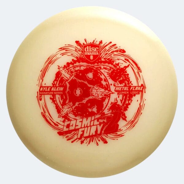 Discmania Logic Cosmic Fury Kyle Klein Signature Series in red, metal flake lumen plastic