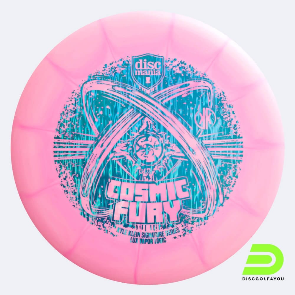 Discmania Logic Cosmic Fury Kyle Klein Signature Series in pink, lux vapor plastic and burst effect