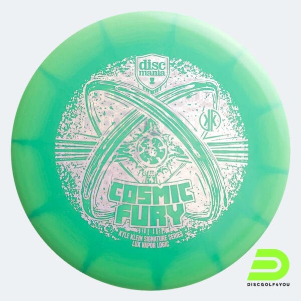 Discmania Logic Cosmic Fury Kyle Klein Signature Series in turquoise, lux vapor plastic and burst effect