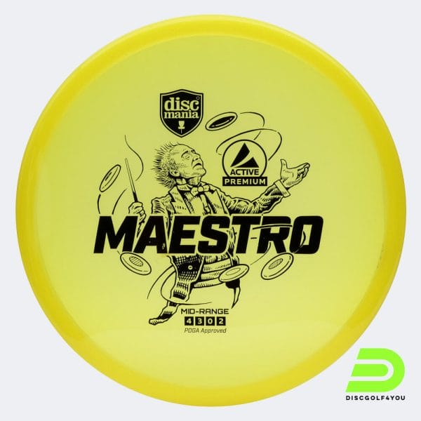 Discmania Maestro in gelb, im Active Premium Kunststoff und ohne Spezialeffekt