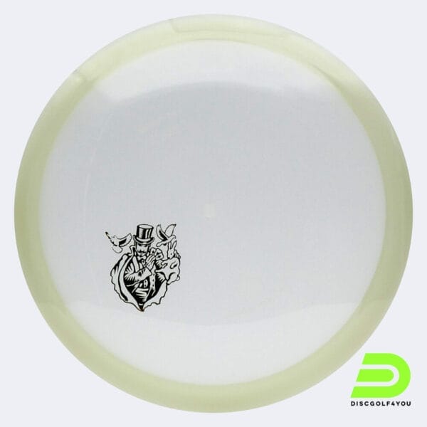 Discmania Magician in white, active premium glow plastic and glow effect