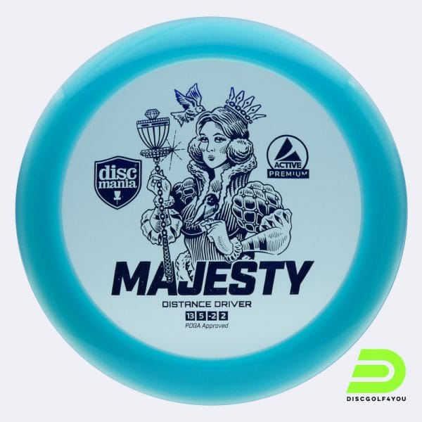 Discmania Majesty in blau, im Active Premium Kunststoff und ohne Spezialeffekt