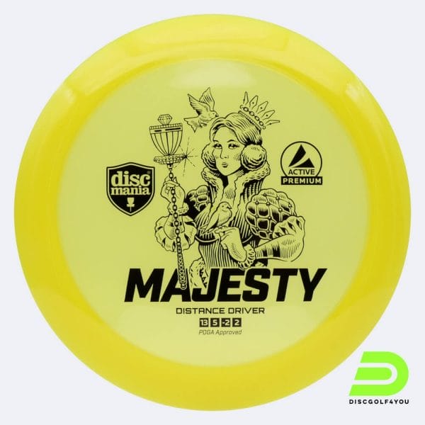 Discmania Majesty in yellow, active premium plastic