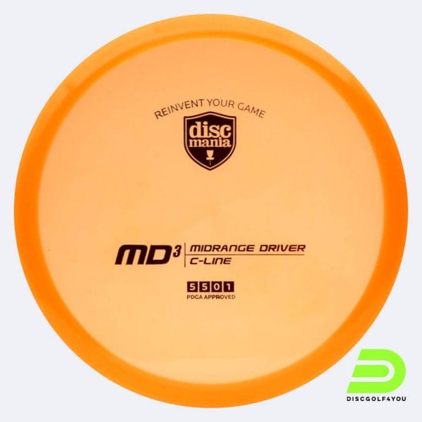 Discmania MD3 in orange, im C-Line Kunststoff und ohne Spezialeffekt