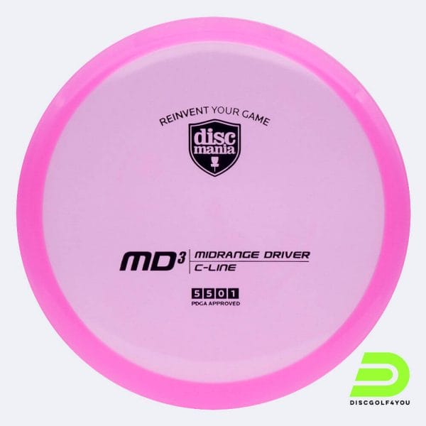 Discmania MD3 in pink, c-line plastic