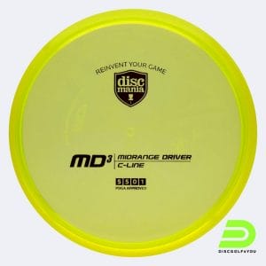 Discmania MD3 in yellow, c-line plastic