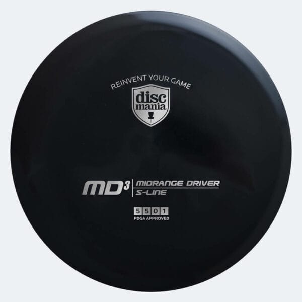 Discmania MD3 in black, s-line plastic