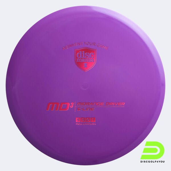 Discmania MD3 in purple, s-line plastic
