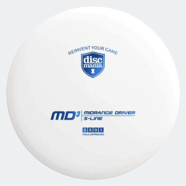 Discmania MD3 in white, s-line plastic