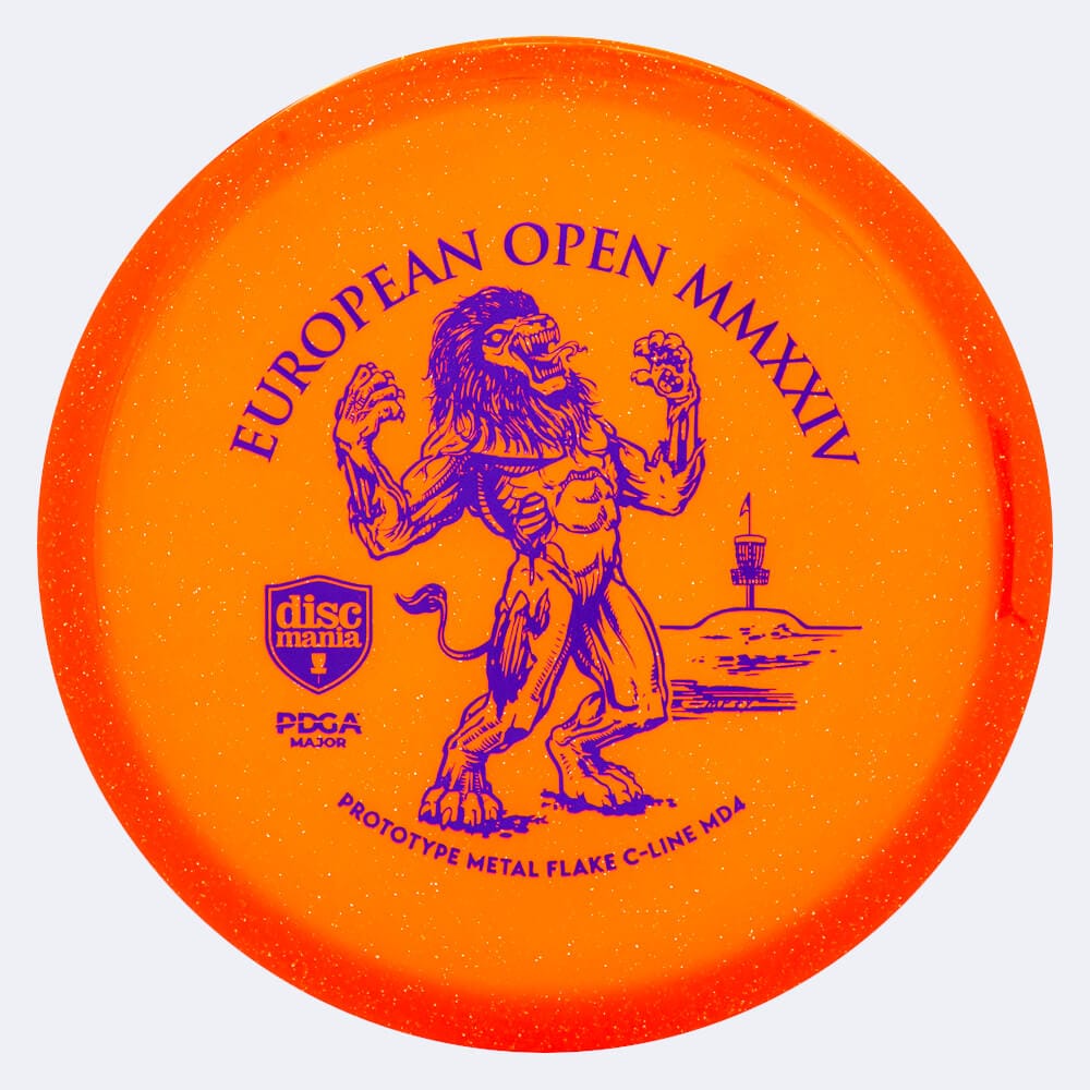 Discmania MD4 - 2024 European Open Fundraiser in classic-orange, metal flake c-line plastic