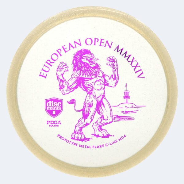 Discmania MD4 - 2024 European Open Fundraiser in crystal-clear, metal flake c-line plastic