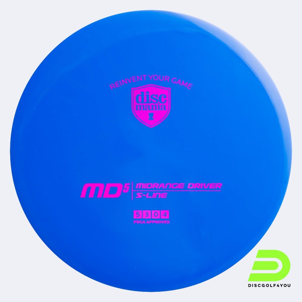 Discmania MD5 in blue, s-line plastic