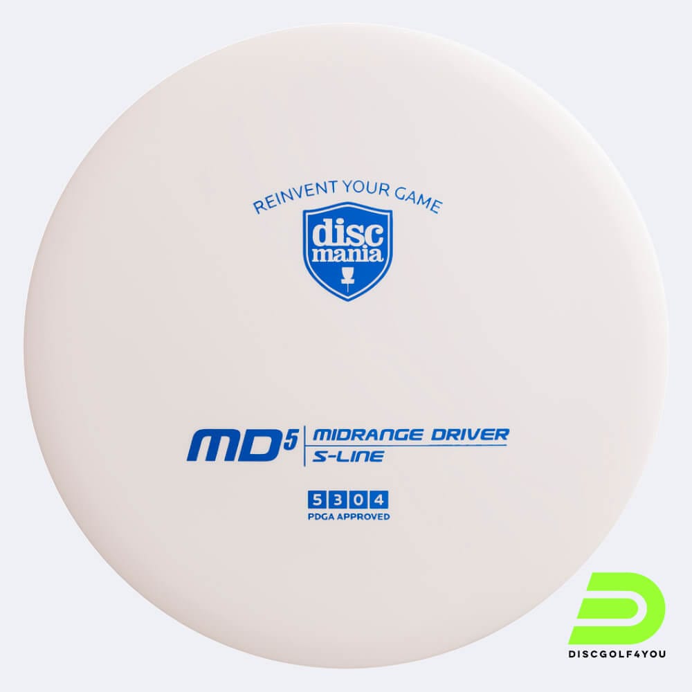 Discmania MD5 in white, s-line plastic