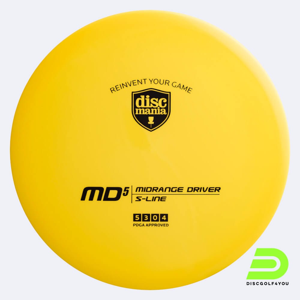 Discmania MD5 in yellow, s-line plastic