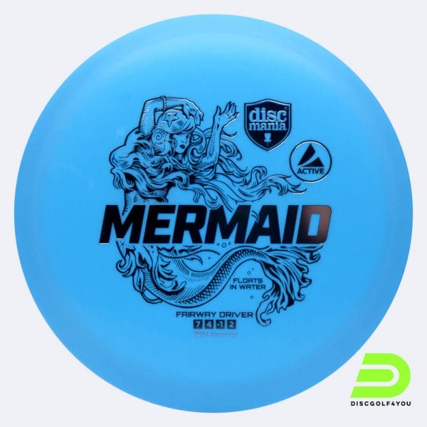 Discmania Mermaid in hellblau, im Active Kunststoff und floating Spezialeffekt