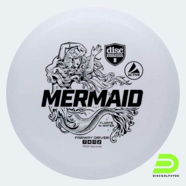 Discmania Mermaid in weiss, im Active Kunststoff und floating Spezialeffekt