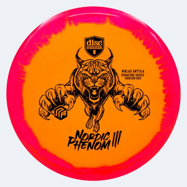 Discmania Nordic Phenom 3 DD3 - Niklas Anttila Signature Series in orange-rosa, im Horizon Kunststoff und burst Spezialeffekt