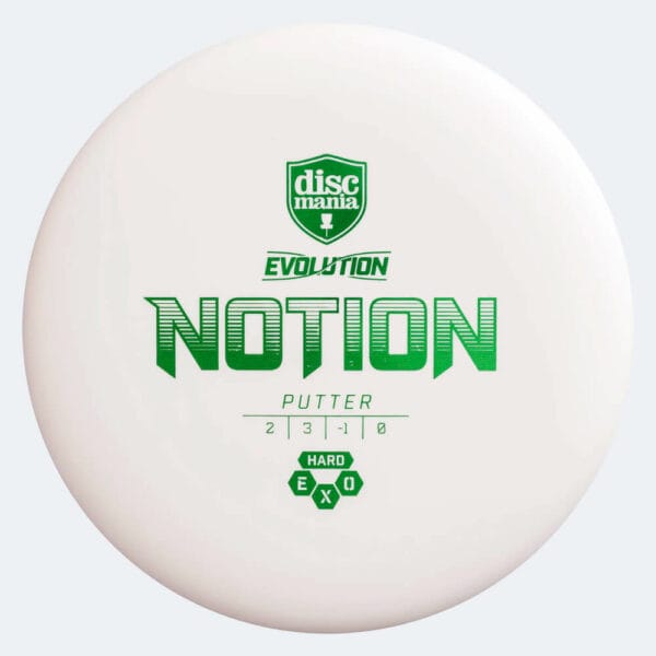 Discmania Notion in weiss, im Exo Hard Kunststoff und ohne Spezialeffekt