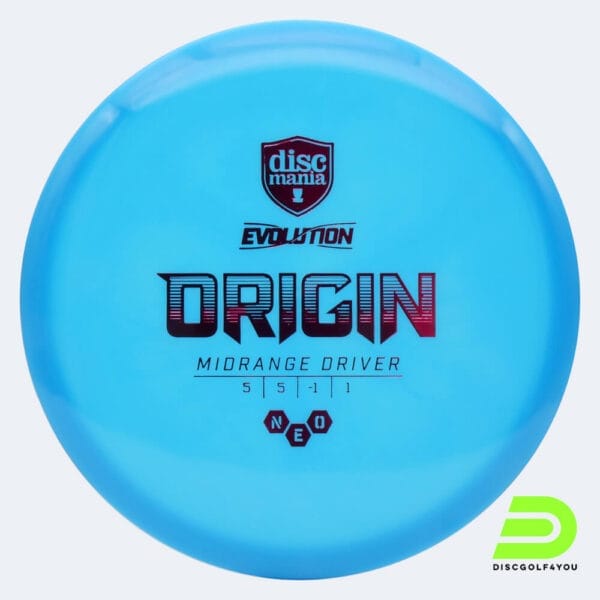 Discmania Origin in blau, im Neo Kunststoff und ohne Spezialeffekt