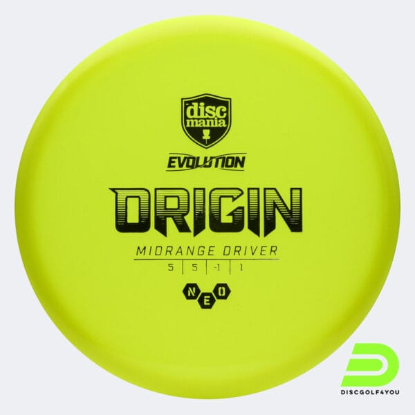 Discmania Origin in yellow, neo plastic