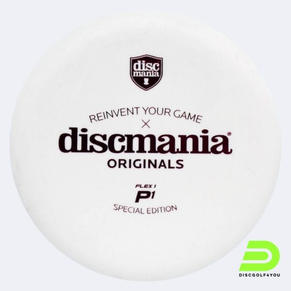 Discmania P1 Discmania Original in weiss, im D-Line Flex 1 Kunststoff und ohne Spezialeffekt