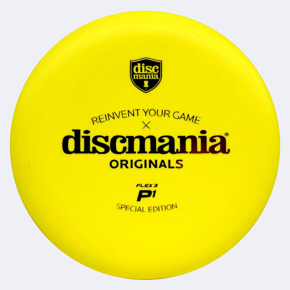Discmania P1 Discmania Original in gelb, im D-Line Flex 3 Kunststoff und ohne Spezialeffekt