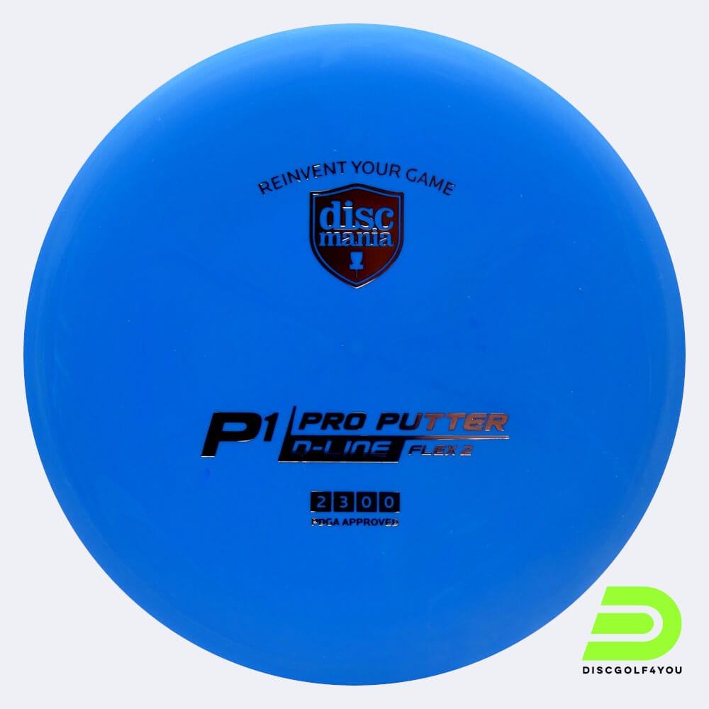Discmania P1 in blue, d-line flex 2 plastic