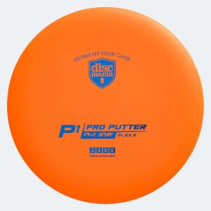 Discmania P1 in orange, im D-Line Flex 2 Kunststoff und ohne Spezialeffekt