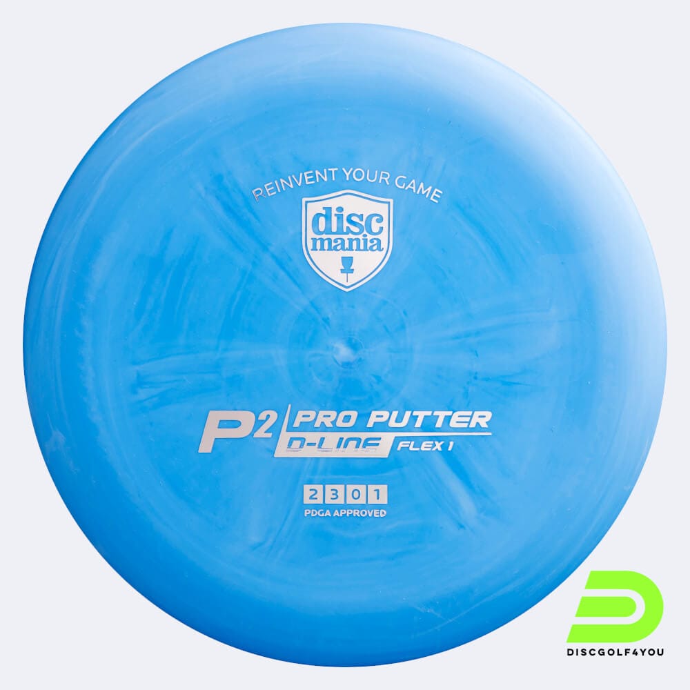 Discmania P2 in blue, d-line flex 1 plastic