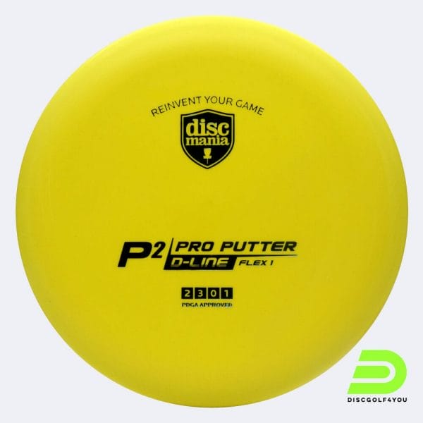 Discmania P2 in gelb, im D-Line Flex 1 Kunststoff und ohne Spezialeffekt