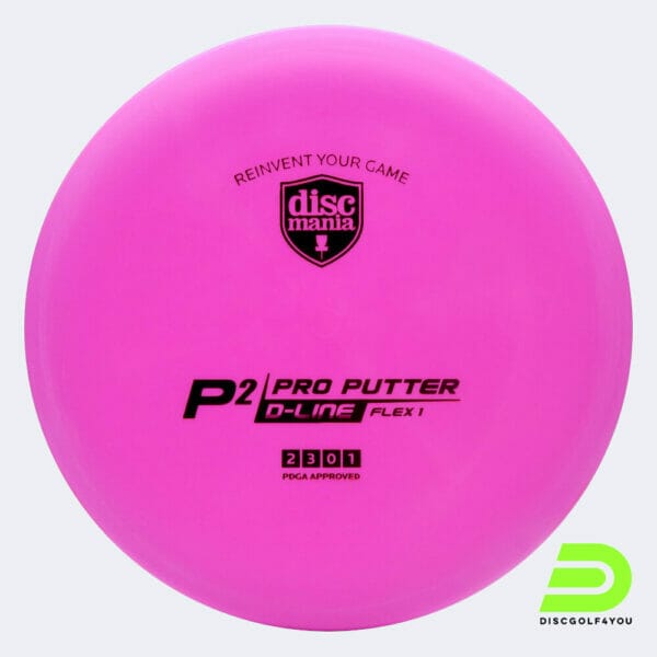 Discmania P2 in rosa, im D-Line Flex 1 Kunststoff und ohne Spezialeffekt