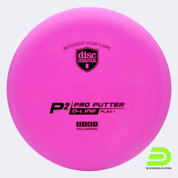 Discmania P2 in rosa, im D-Line Flex 1 Kunststoff und ohne Spezialeffekt