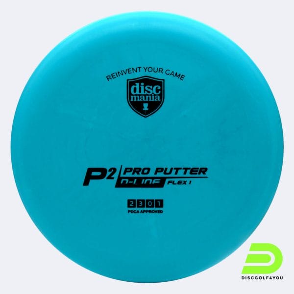 Discmania P2 in turquoise, d-line flex 1 plastic