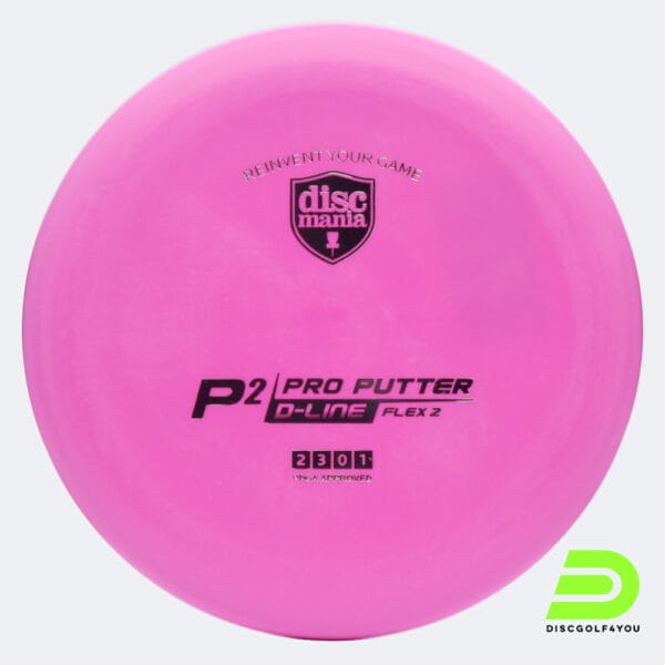 Discmania P2 in rosa, im D-Line Flex 2 Kunststoff und ohne Spezialeffekt
