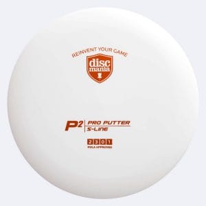 Discmania P2 in white, s-line plastic