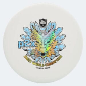 Discmania P2X Gannon Buhr in white, p-line glow flex 3 plastic