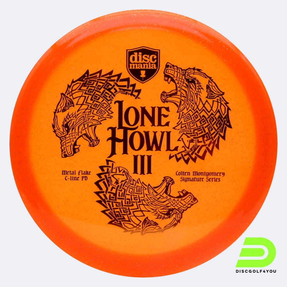 Discmania PD Lone Howl - Colten Montgomery Siganture Series in classic-orange, metal flake c-line plastic