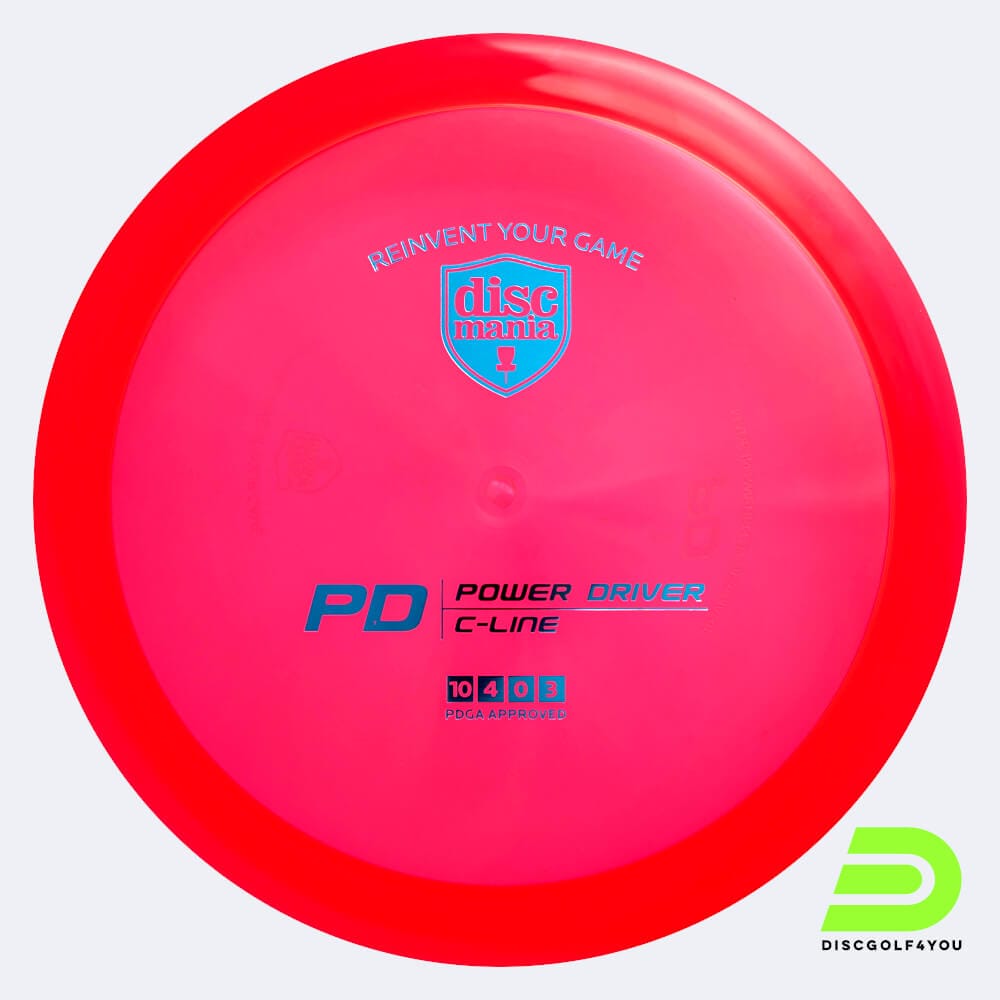 Discmania PD in rot, im C-Line Kunststoff und ohne Spezialeffekt