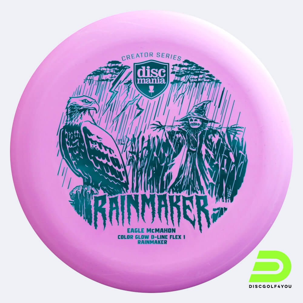 Discmania Rainmaker - Eagle McMahon Creator Series in rosa, im D-Line Flex 1 Glow Kunststoff und glow Spezialeffekt