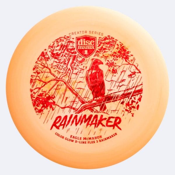 Discmania Rainmaker - Eagle McMahon Creator Series in classic-orange, d-line flex 3 color glow plastic and glow effect