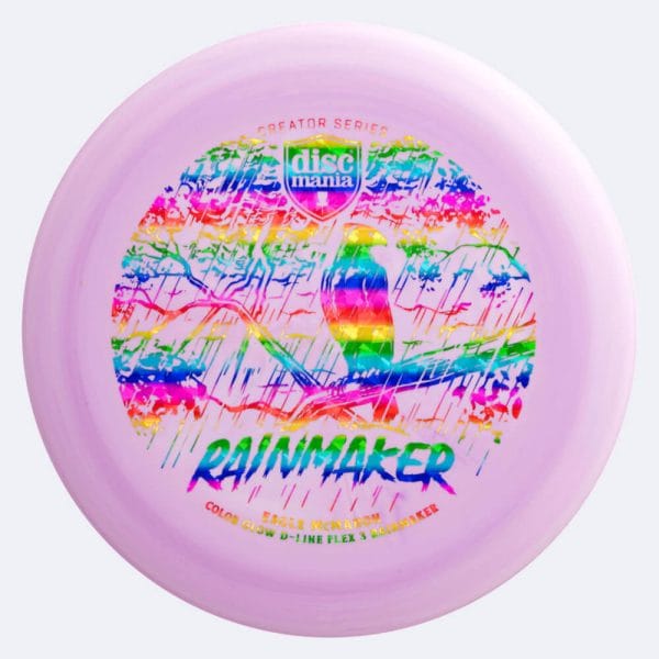 Discmania Rainmaker - Eagle McMahon Creator Series in purple, d-line flex 3 color glow plastic and glow effect