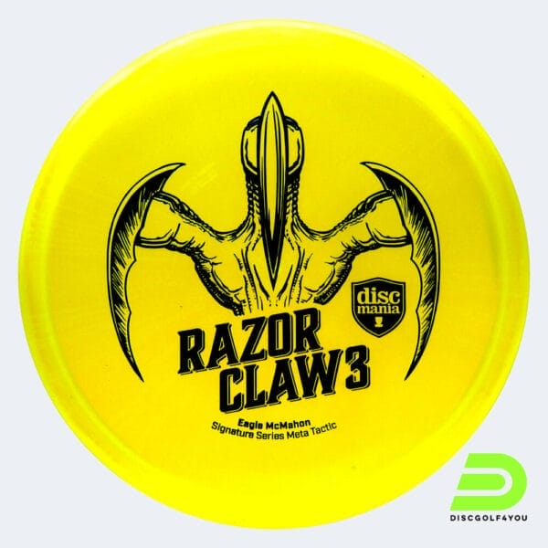 Discmania Razor Claw 3 Tactic Eagle McMahon Signature Series in gelb, im Meta Kunststoff und ohne Spezialeffekt