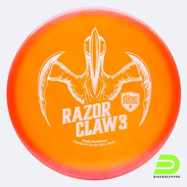 Discmania Razor Claw 3 Tactic Eagle McMahon Signature Series in orange, im Meta Kunststoff und ohne Spezialeffekt