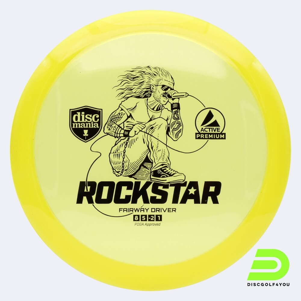 Discmania Rockstar in yellow, active premium plastic